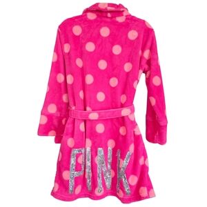 open lace back dress Vintage 2000s Victorias Secret pink polka dots dress
